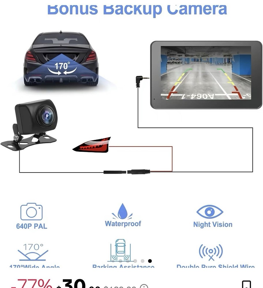 Wireless Carplay & Android Auto Portable 7 Inch Touchscreen Car Stereo Bluetooth