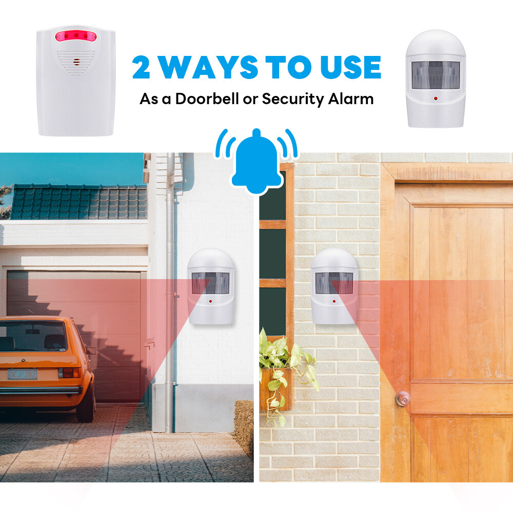 Wireless Driveway Alarm Infrared Motion Sensor Home Garage Alert Security System