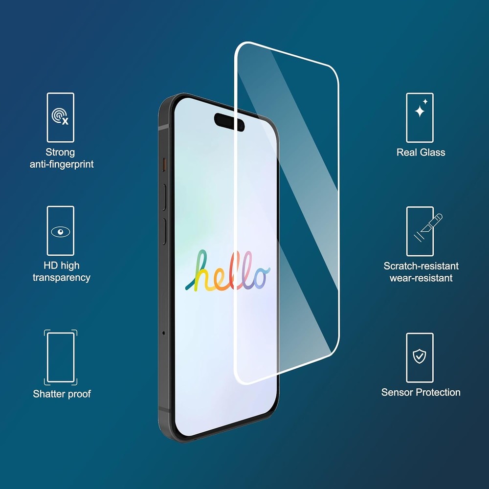 Ailun Screen Protector for iPhone 16 Plus/iPhone 15 Transparent