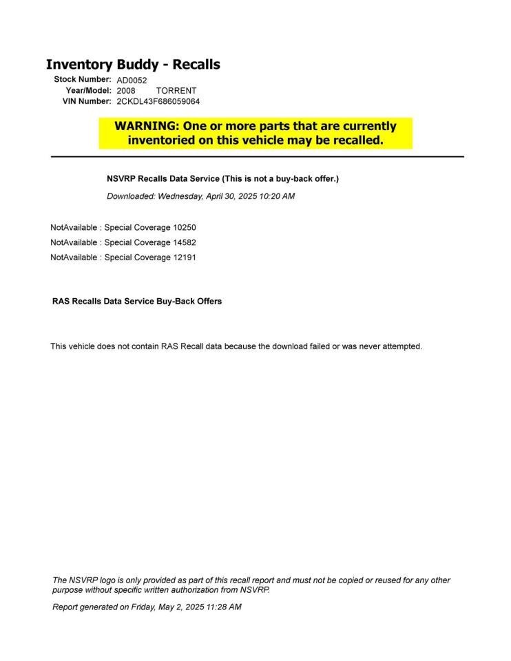 TORRENT 2008 High Mounted Stop Light 950422