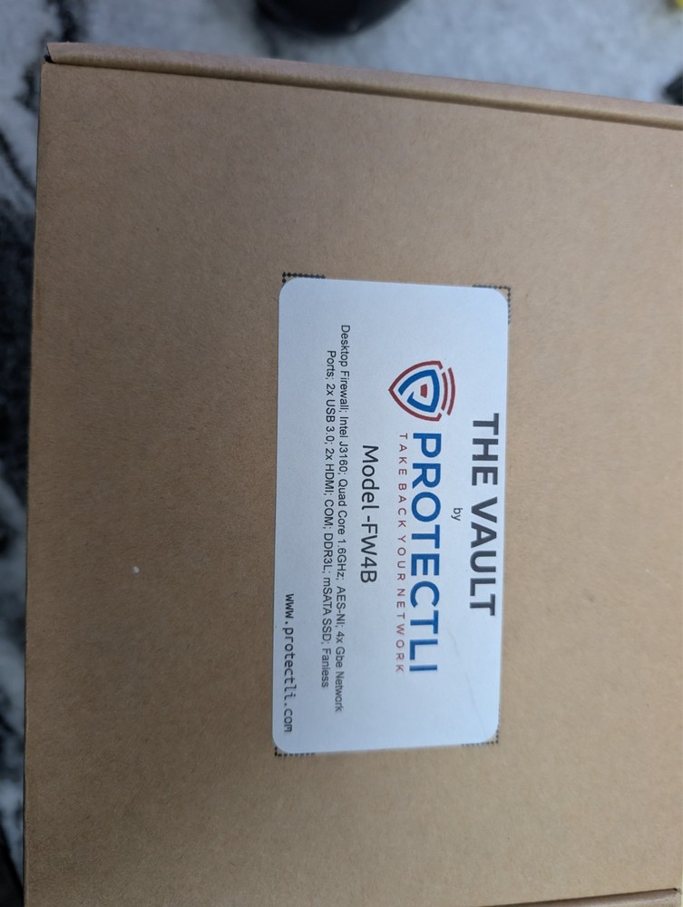 Protectli Vault FW4B Firewall Intel J3160