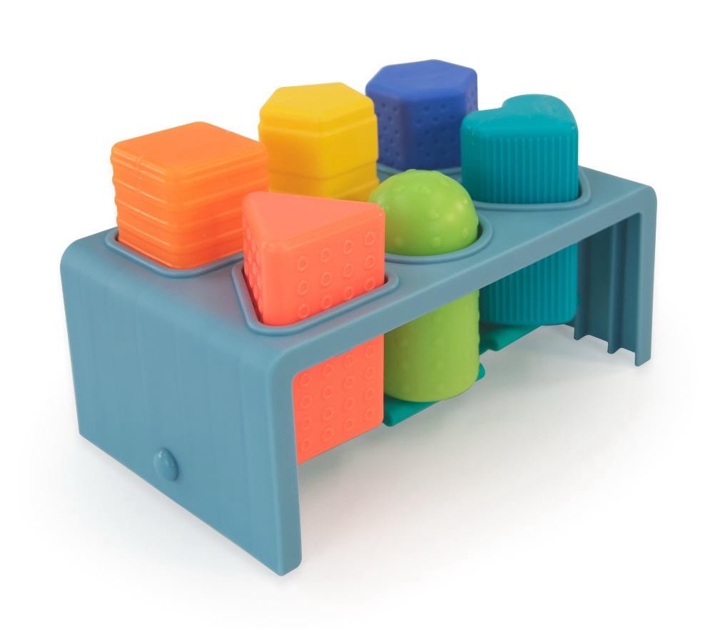 Stem Press n’ Pop 6pc Pop Bench For Kids Development Toy 12m+