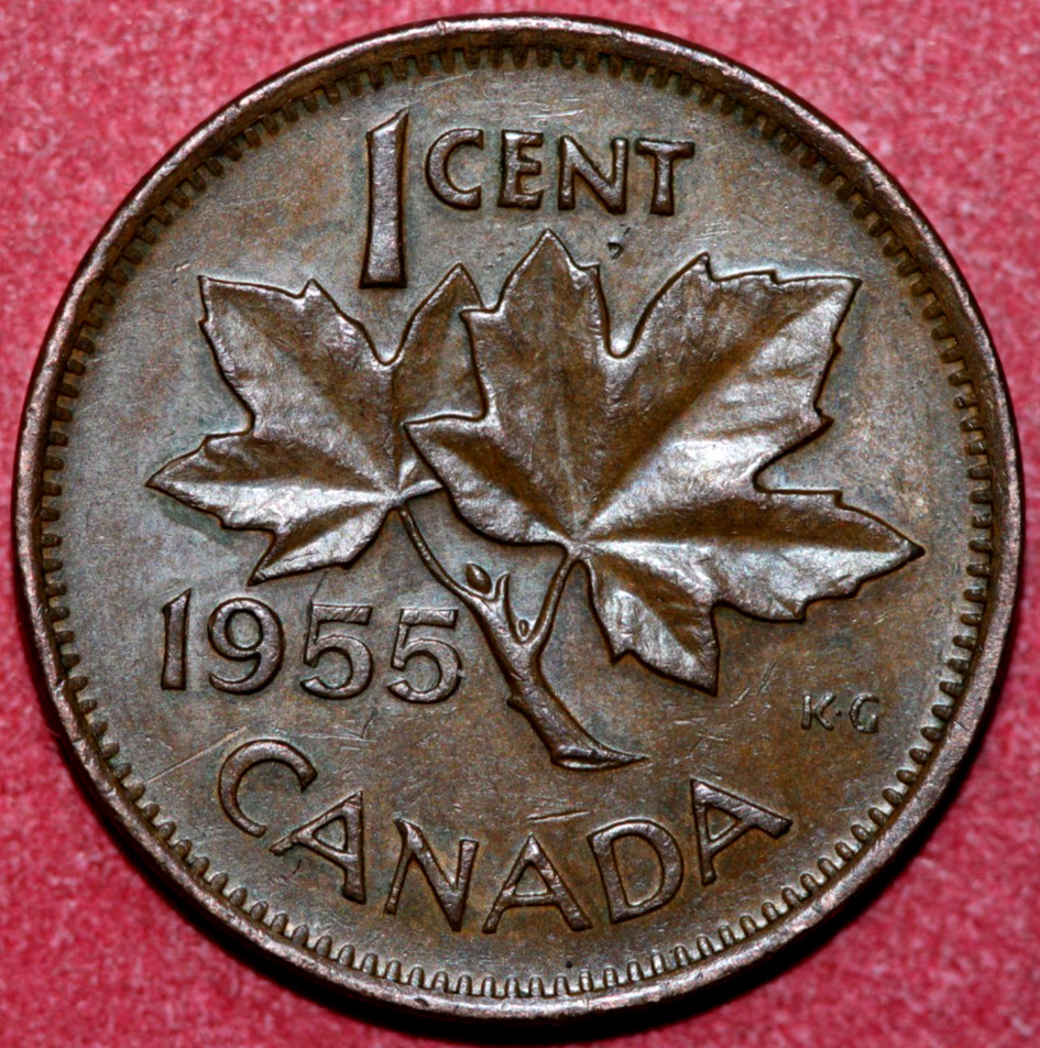 Canada  1955   Cent  Elizabeth II   19mm