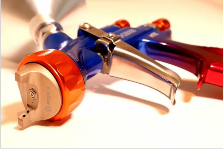 Atom X88 Infinity LVLP-MP Gravity feed spray gun 1.3/1.4 mm TIP Combo - Solvent!
