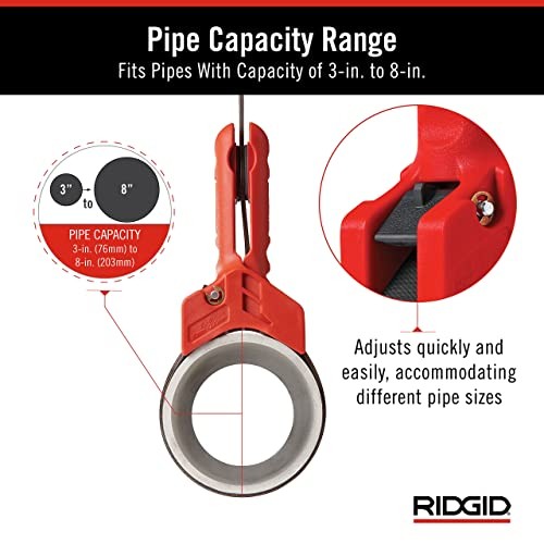 42478 STRAPLOCK Pipe Handle 7" Strap Wrench, Red