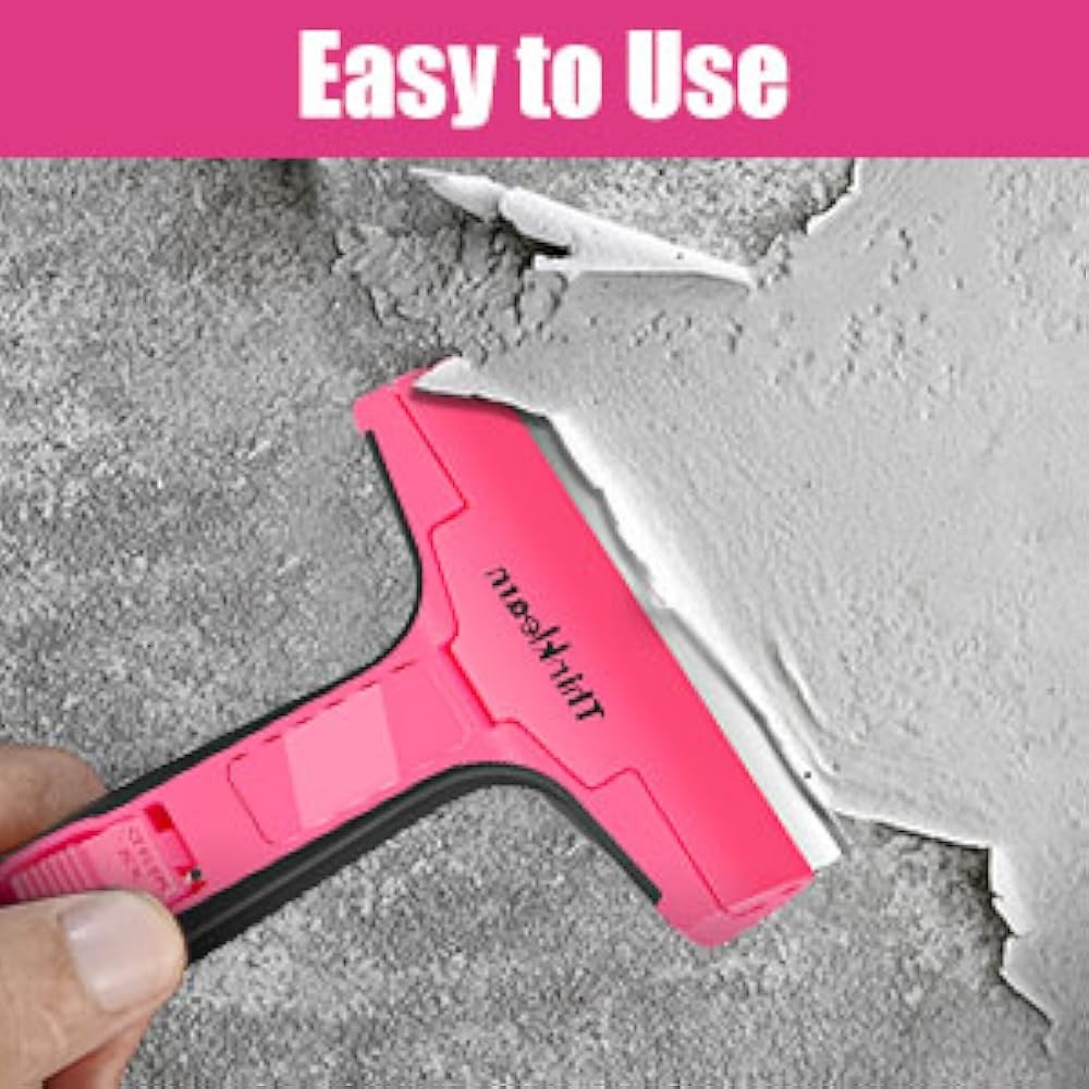 THINKLEARN Blade Scraper Tool, Pink Scraper with Replacement