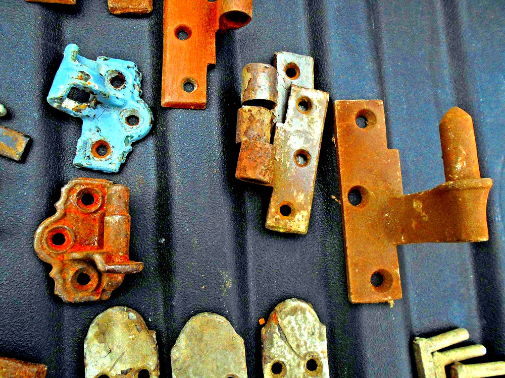 late 1800's Shutter Hinge & Latch Hardware lot