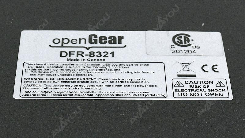 OpenGear DFR-8321 CN Frame w/ Network Controller MFC-8320-N 2x PS-8300