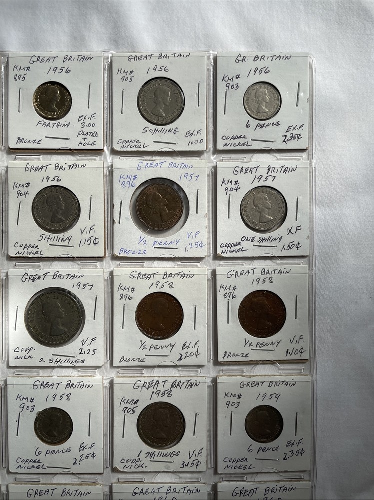 Great Britain 1956-1960 Mixed Coins
