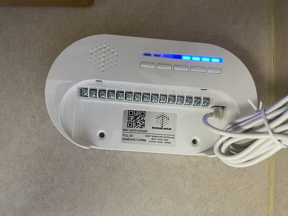 OPEN BOX ImoLaza 6-Zone Indoor Smart WiFi Sprinkler System Controller