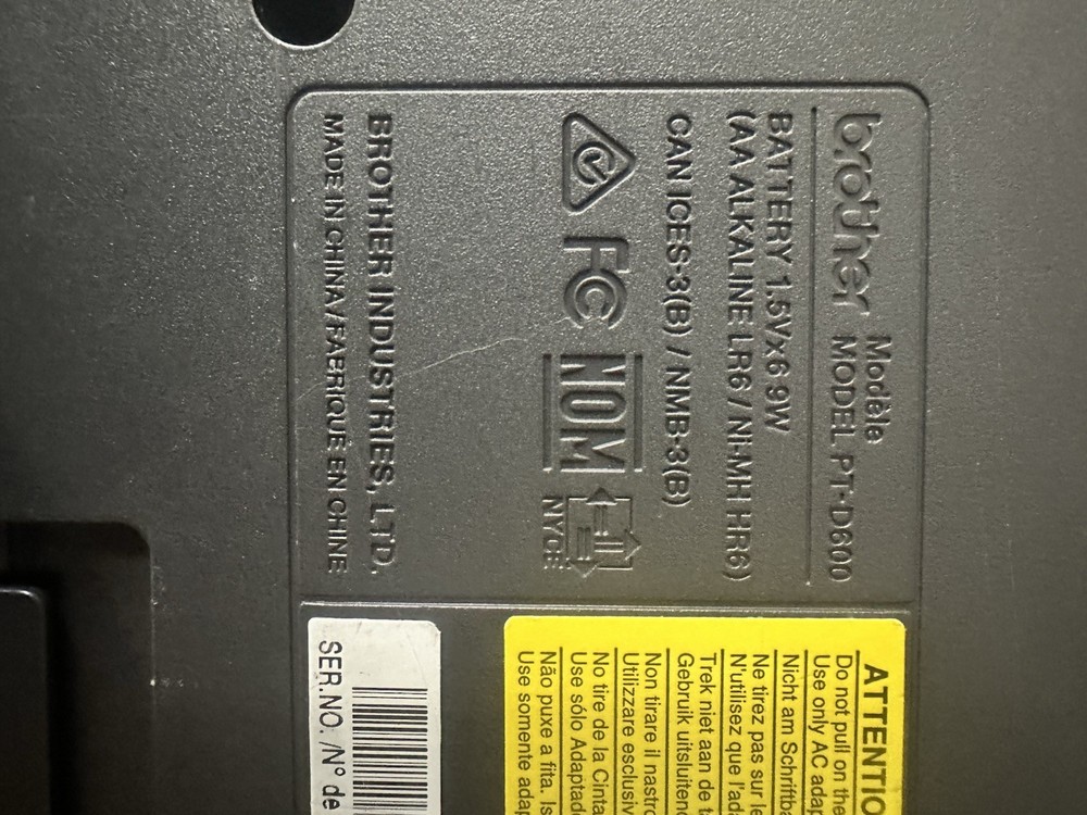 Brother P-Touch PT-D600 PC Connectable Color Display Label Printer