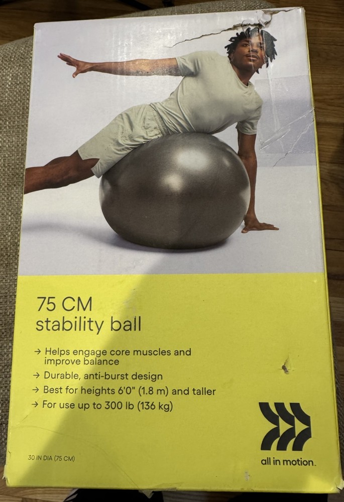 All In Mottion 75CM Stability Excercise Balance Training New & Pump