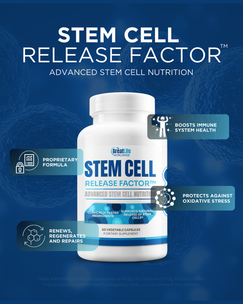 Stem Cell Release Factor 60 Capsules - Advanced Anti-Aging Supplement
