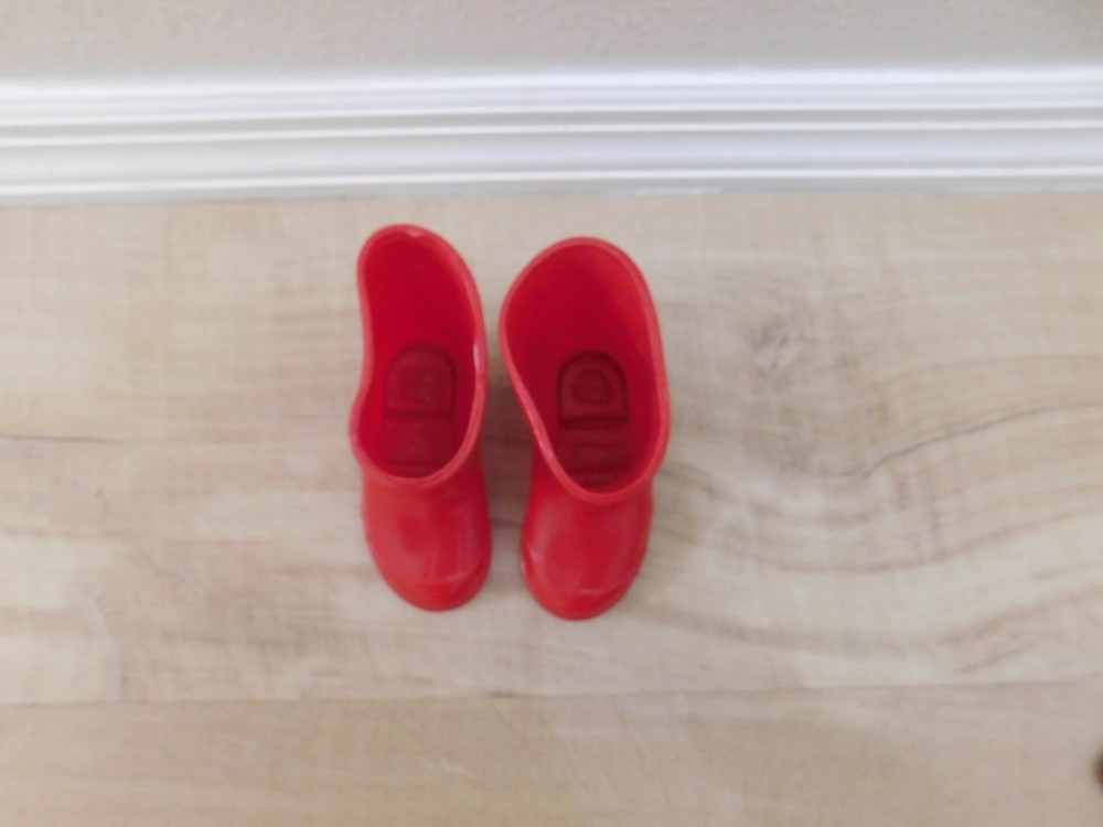 Paddington Bear Replacement Red Rain Boots PB Marked Toy Accessory