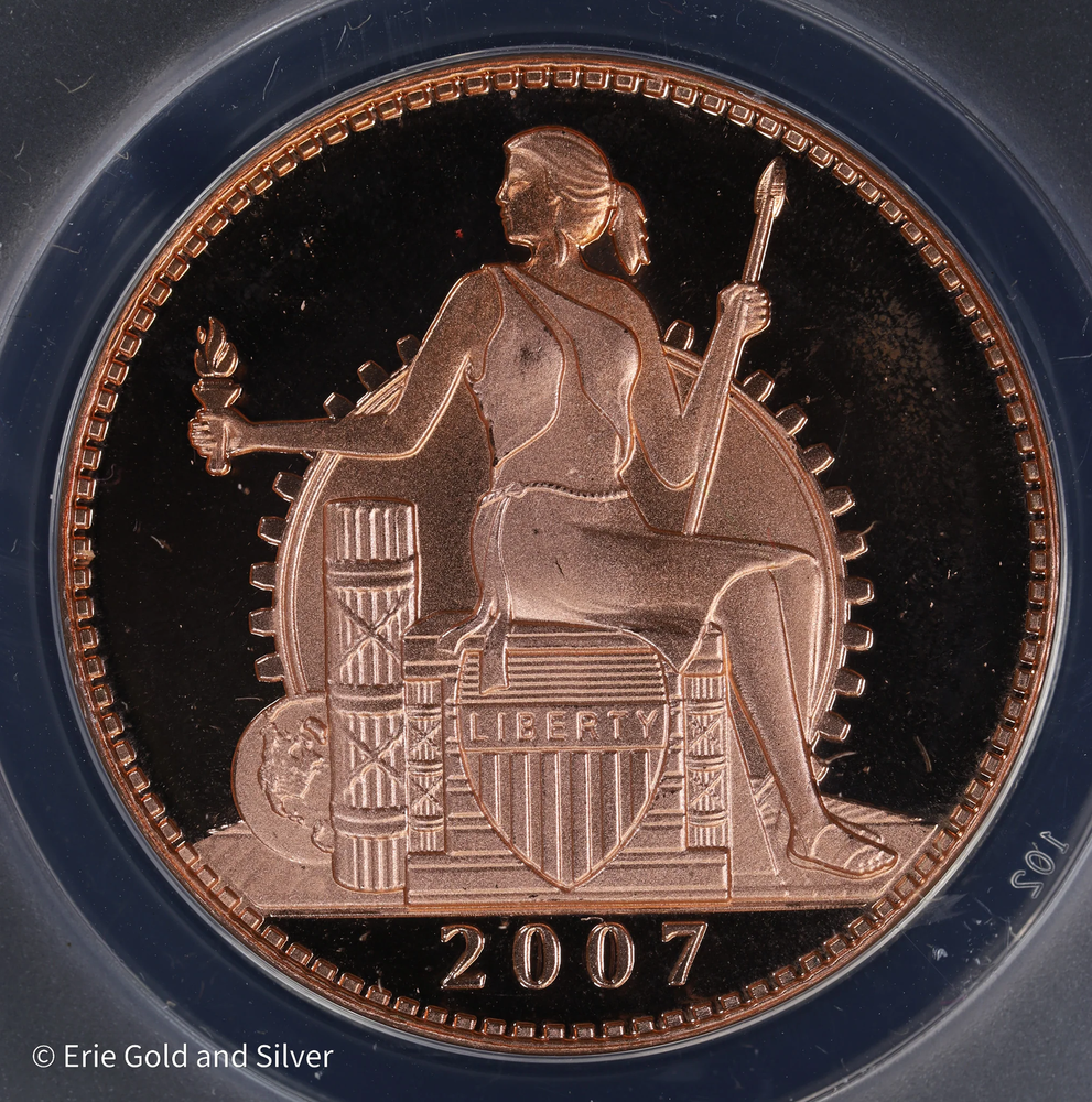 2007 D Token Dan Carr Moonlight Mint 20 Ameros Seated Liberty Eagle ANACS MS 69