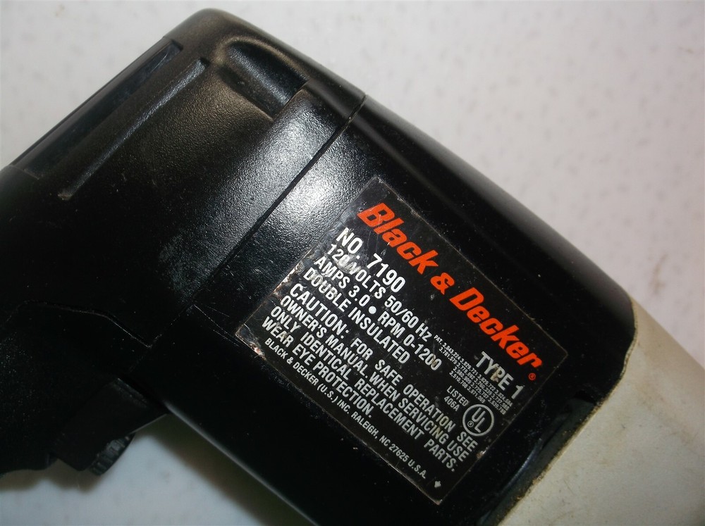 Vintage Black & Decker 3/8" Drill #7190 V. Speed Drill Trigger Lock Doesn't Work