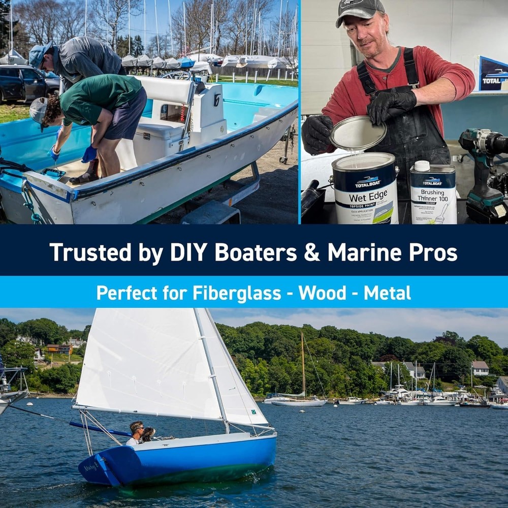 Wet Edge High-Gloss Marine Paint - Durable Polyurethane Coating for Boats & RVs