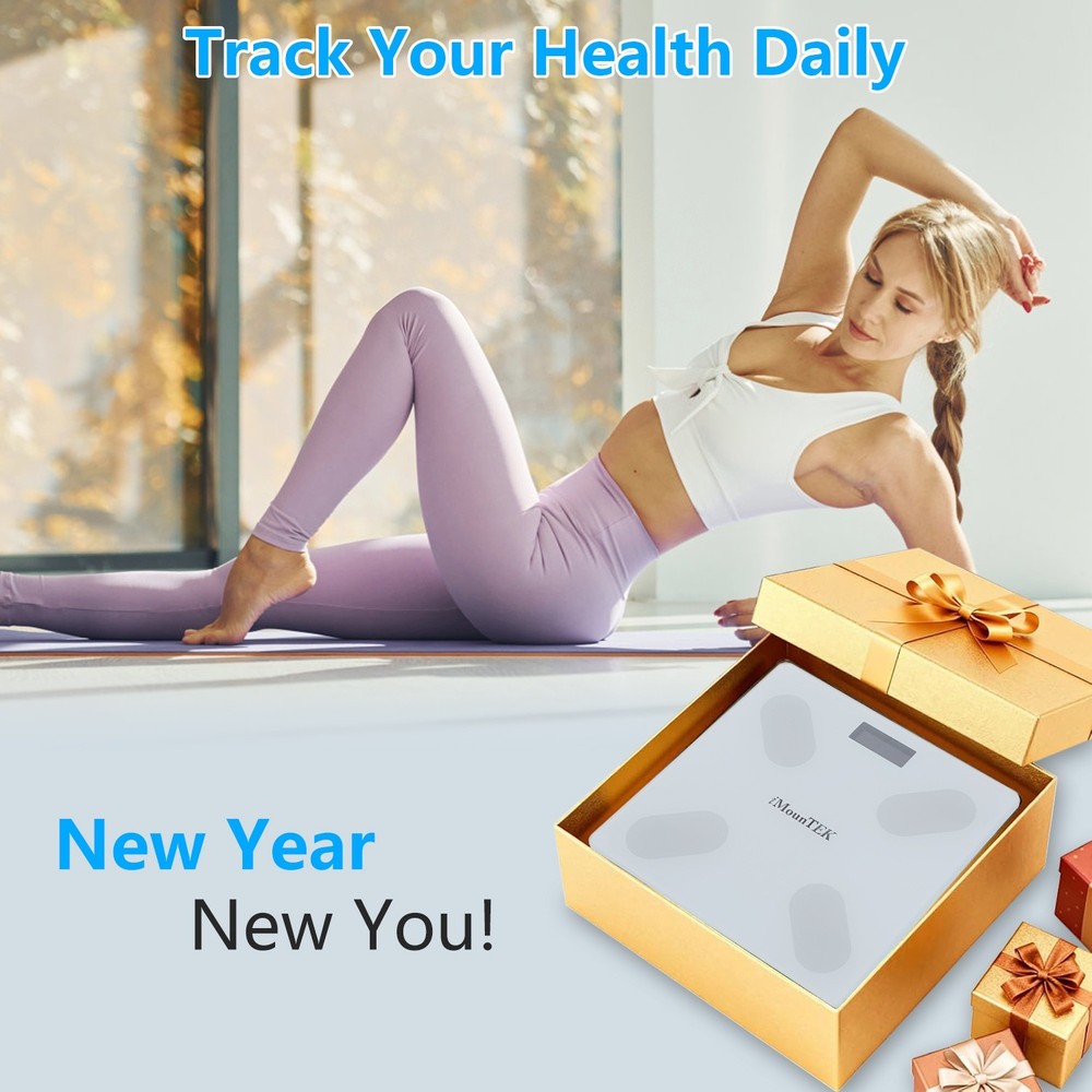 Smart Digital Scale for Body Weight BMI App Sync LCD Display 397lbs