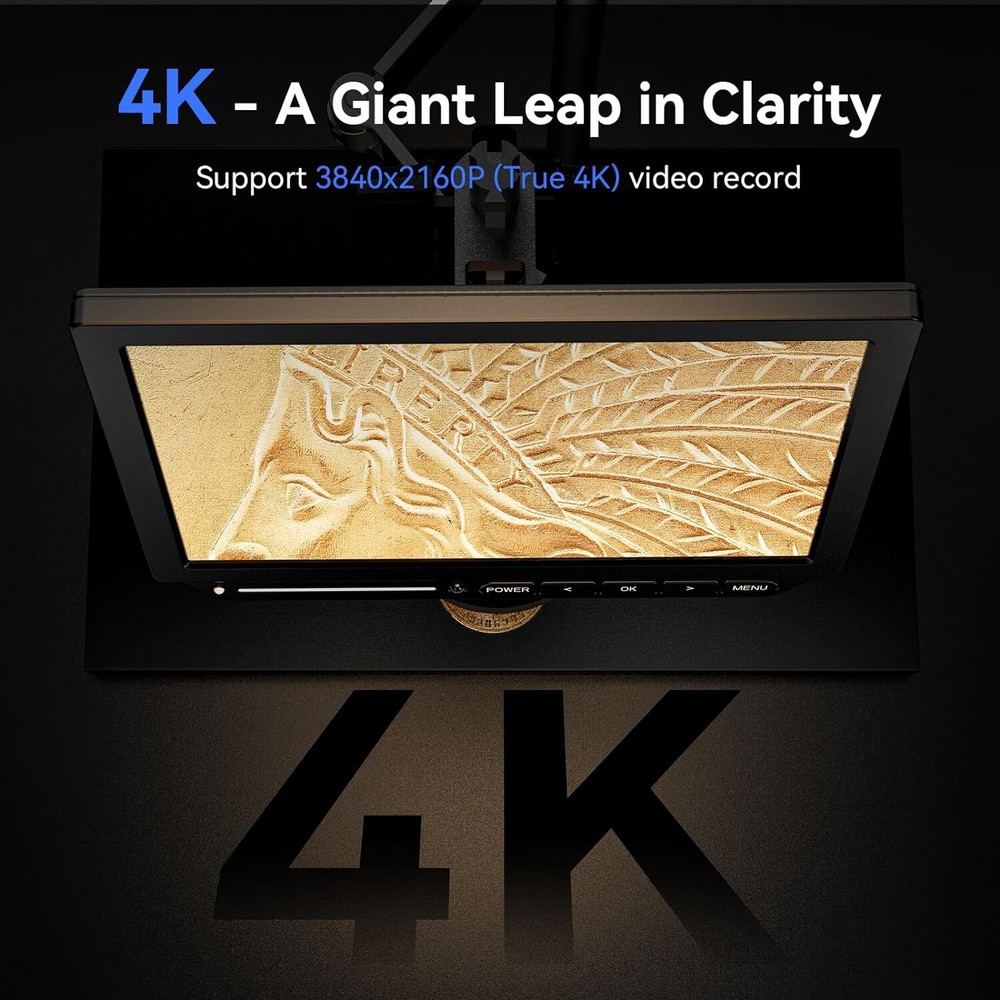 TOMLOV TM4K Max 4K Coin Microscope Sony IMX Sensor Digital Microscope 2000x Came