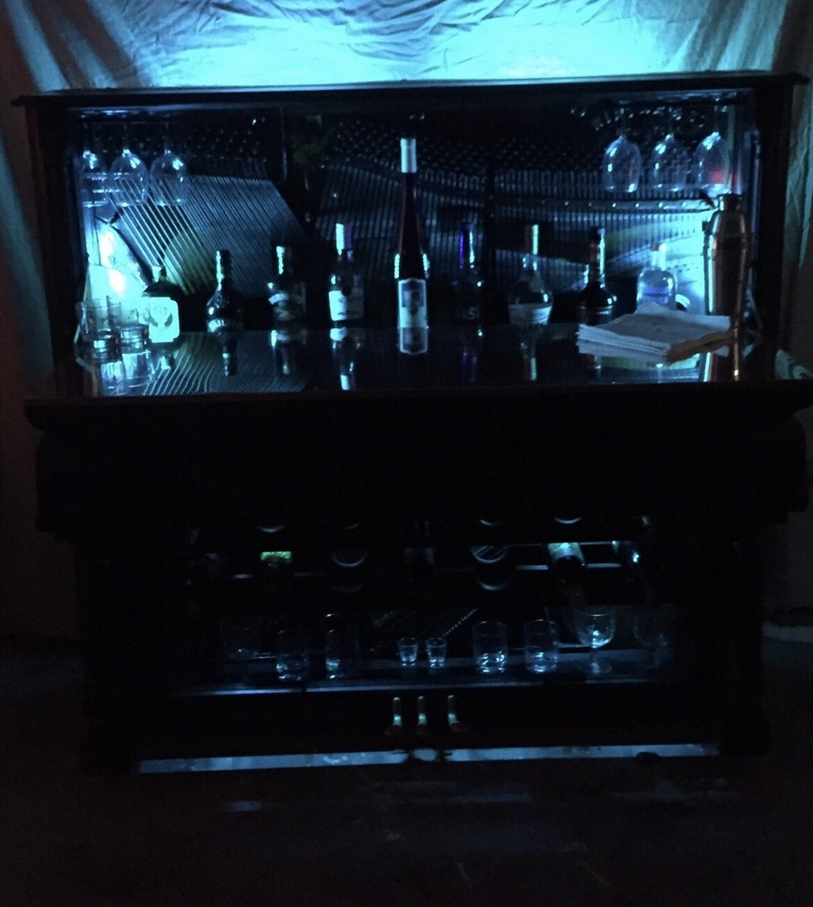 Repurposed Piano Into A Bar With Remote Controlled LED Lights