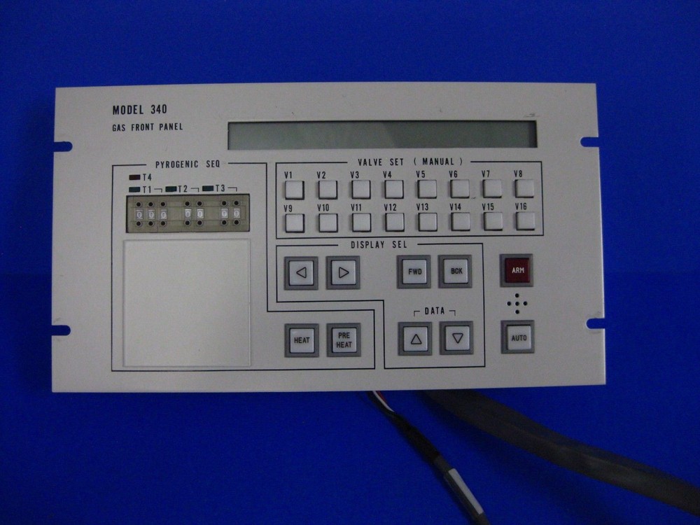 TEL Tokyo Electron Model 340 Gas Front Panel, Used