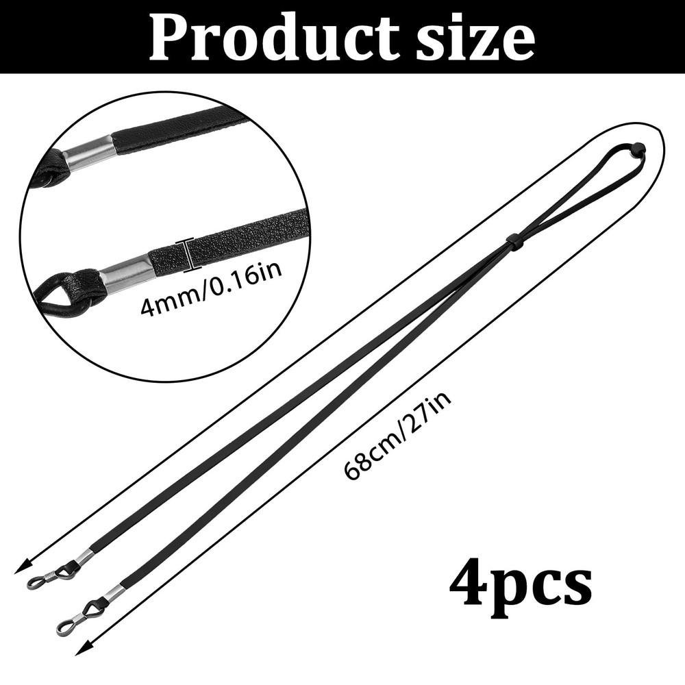 4 Pcs Glasses Strap, Glasses Holder Strap Adjustable Eyewear Retainers for Sp...