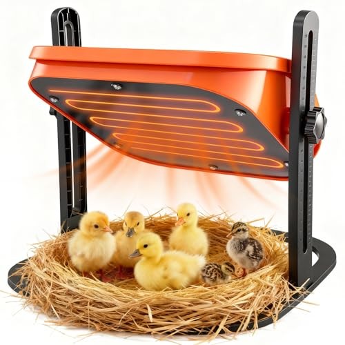 10'' x 10'' Brooder Plate, Upgraded 50W Power with 3-Level Temp(97-117