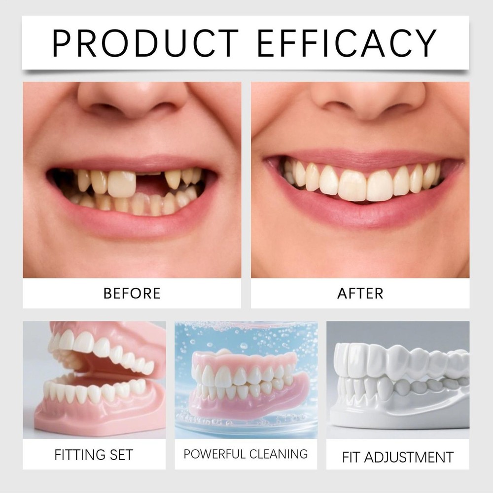 Full Denture Set for Men and Women Upper and Lower Denture False Teeth