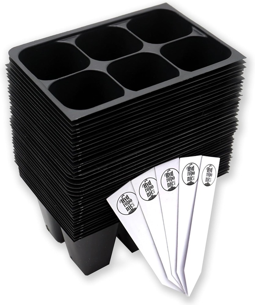 36 Black Seedling Starter Trays - 216-Cell Capacity & Optimal Drainage Design