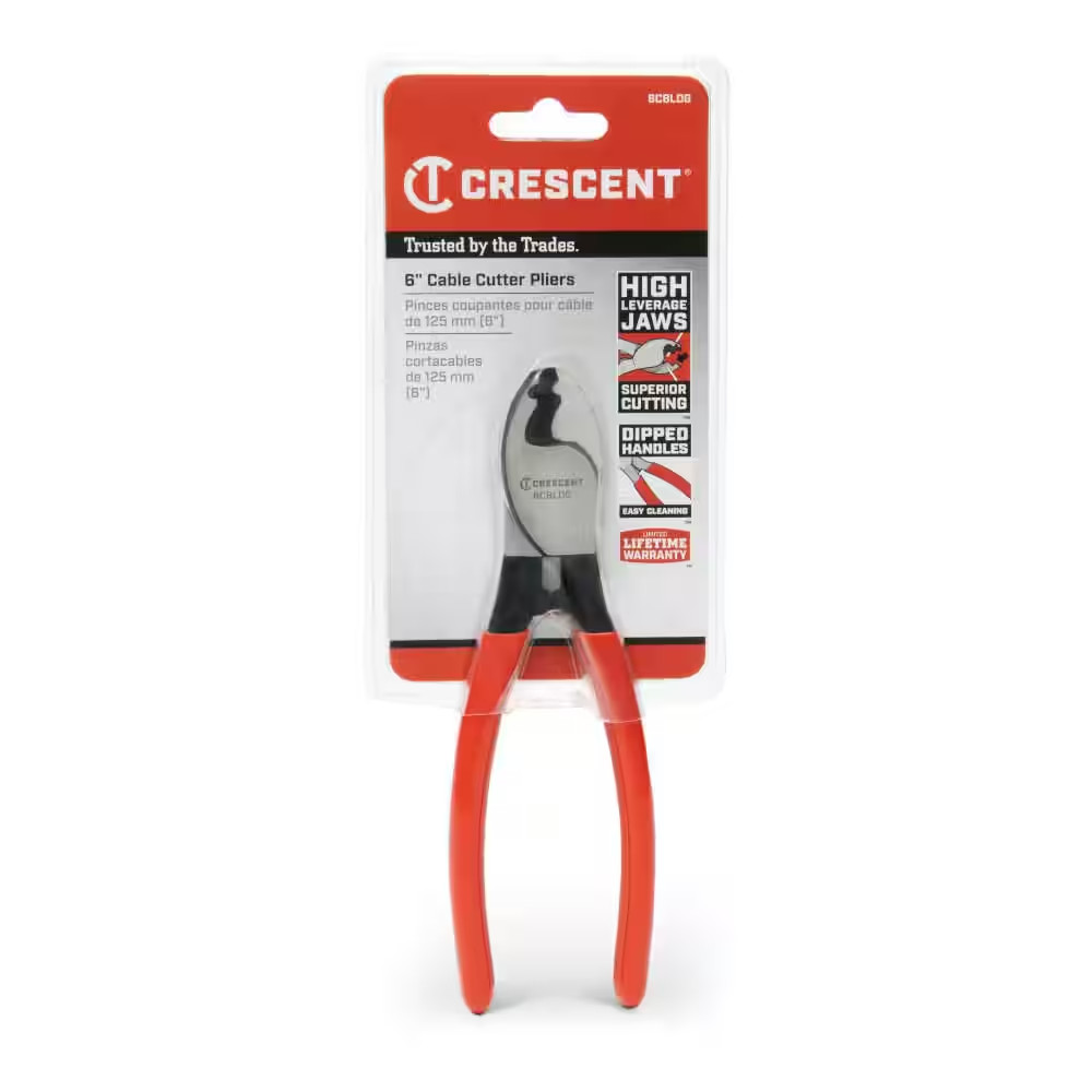 6 In. Cable Cutting Pliers with Dipped Handle