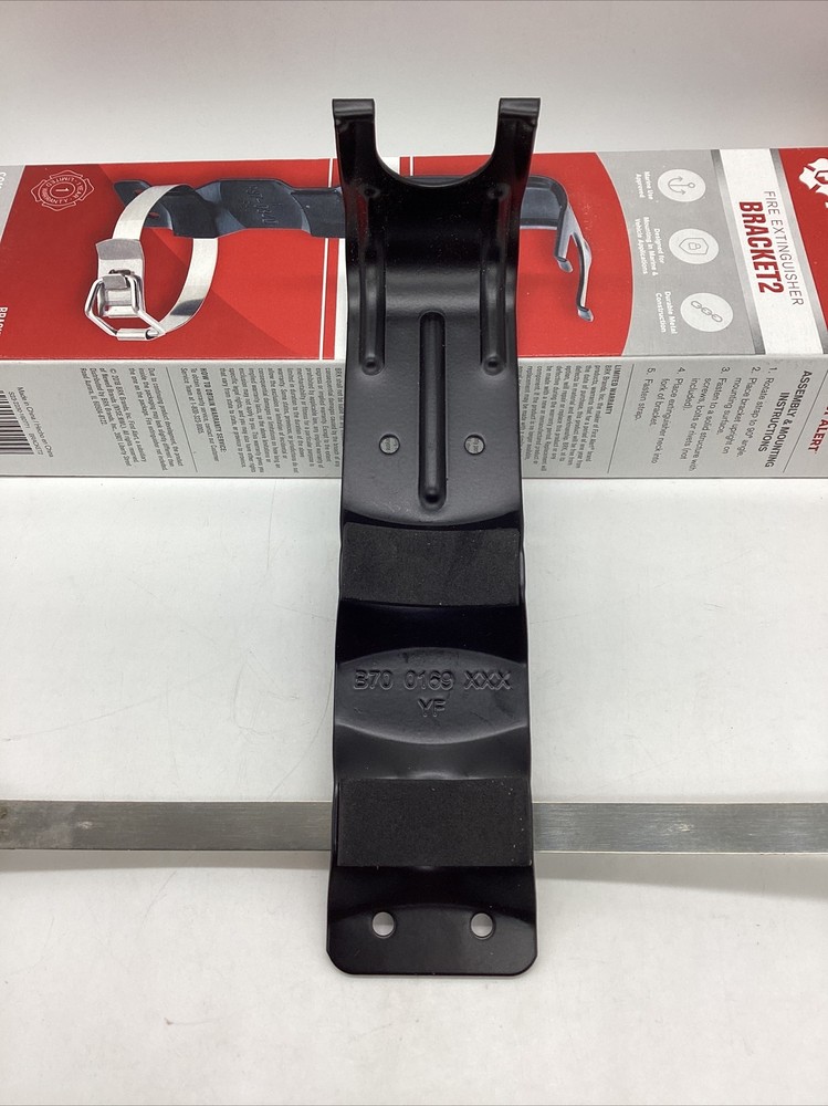 First Alert BRACKET2 Replacement Fire Extinguisher Wall, Marine Car Steel Black