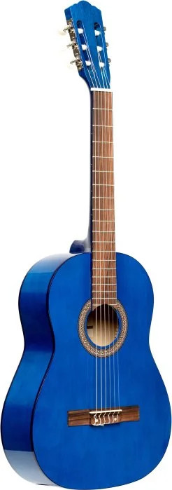 4/4 classical guitar with linden top, blue