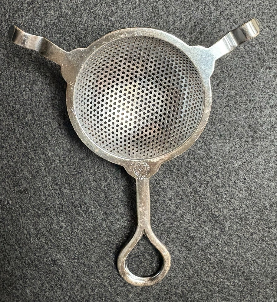Antique Elkington Silverplate Tea Strainer