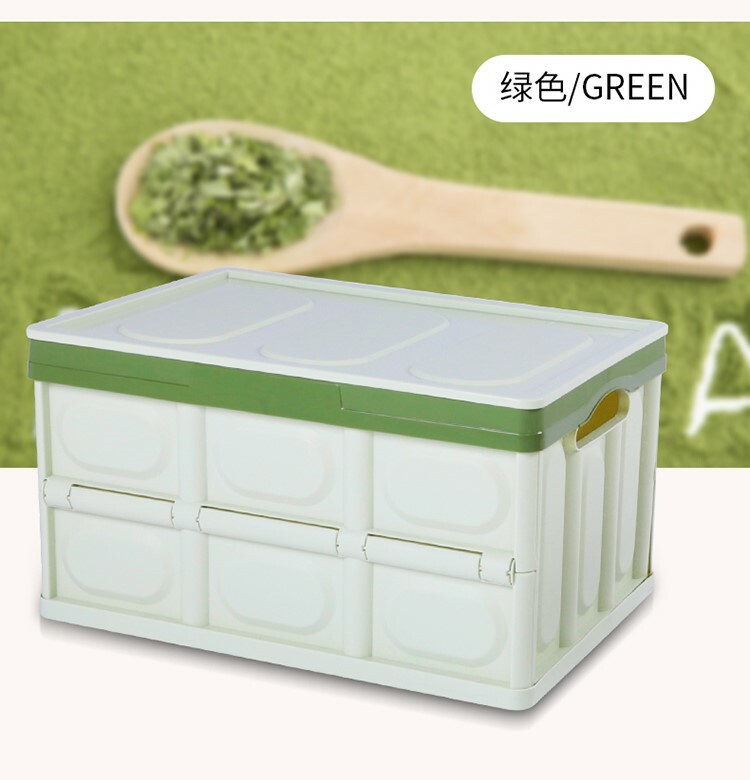 Collapsible Stackable Plastic Storage Box for Your Home, Office, or Car.