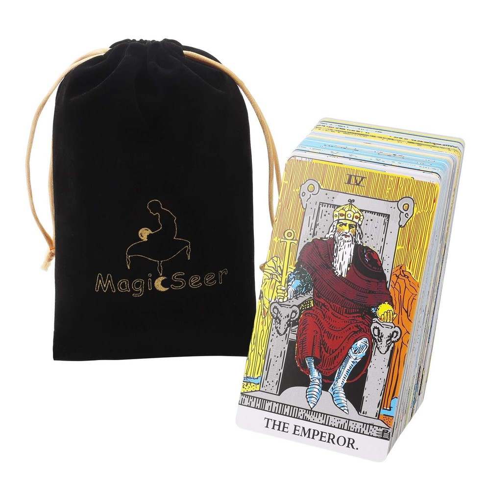 Tarot Cards, 78 Pcs Durable Large Borderless Deck for Beginners and Experts, ...