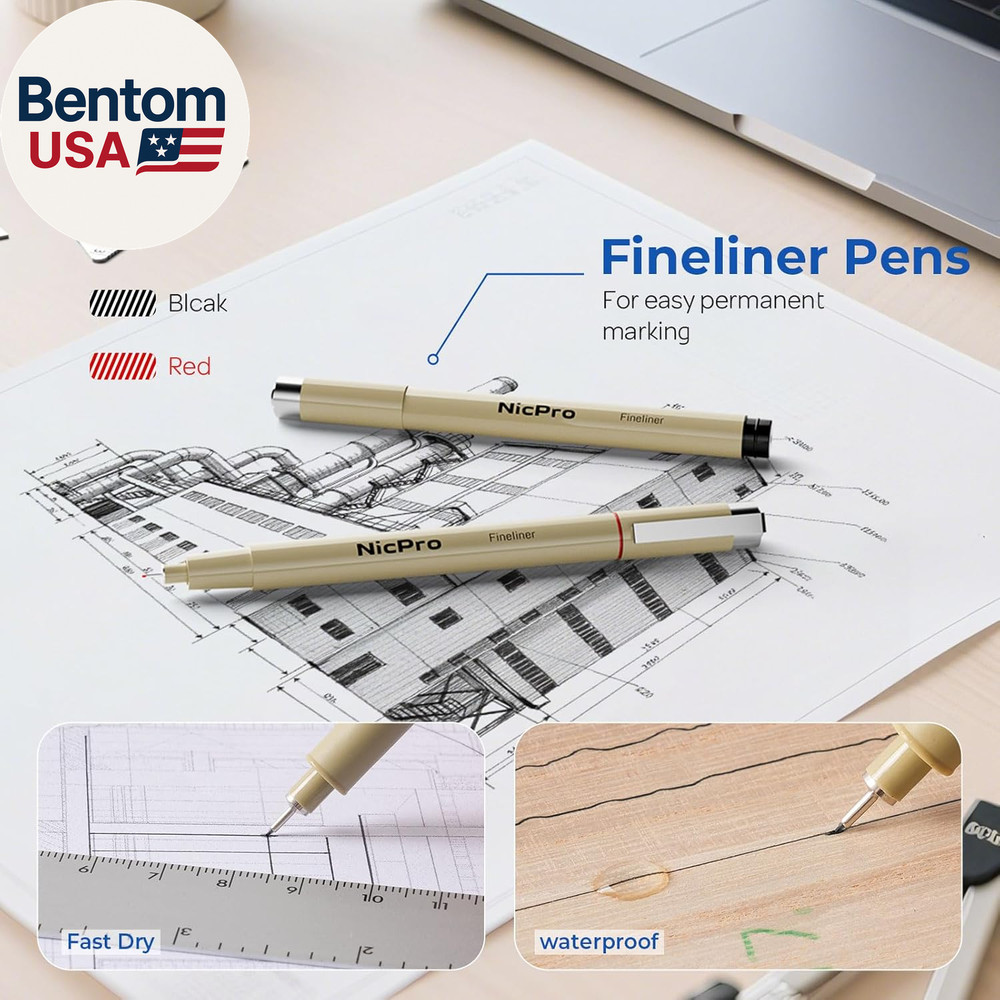 21PCS Professional Drafting Tools & Geometry Set with Case, Architect Compass &