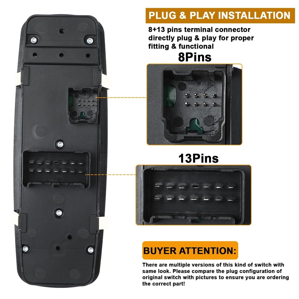 Front Left Driver Side Master Power Control Window Switch for Dodge Dart 2013-20