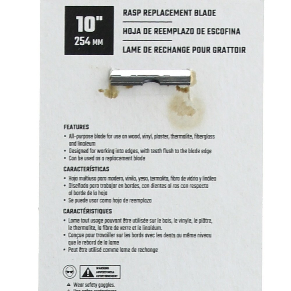 Craftsman 10" Rasp Replacement Blade CMHT82545, All-Purpose Blade, Surform File