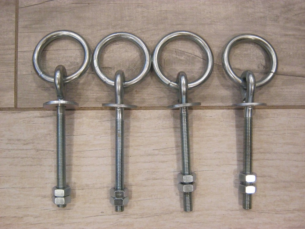Lot of 4 Ring Hook with Eye Bolt Screw