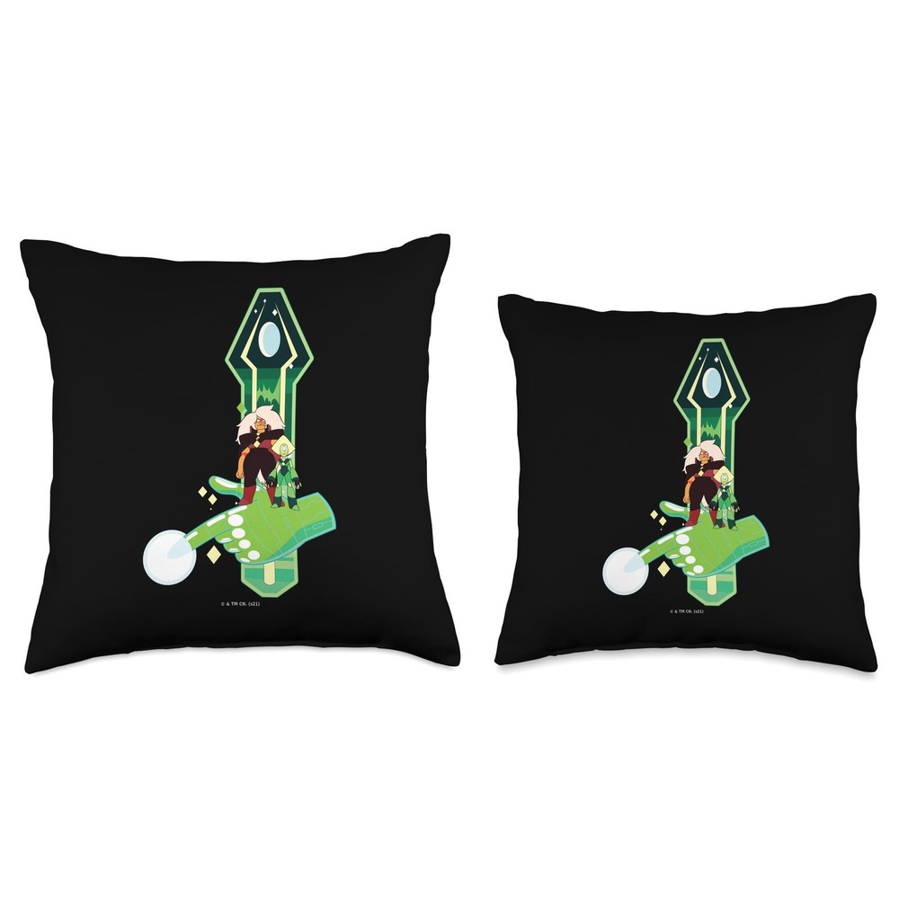Steven Universe Peridot and Jasper Throw Pillow 18x18, Multicolor