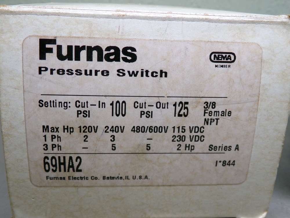 FURNAS 69HA2 PRESSURE SWITCH