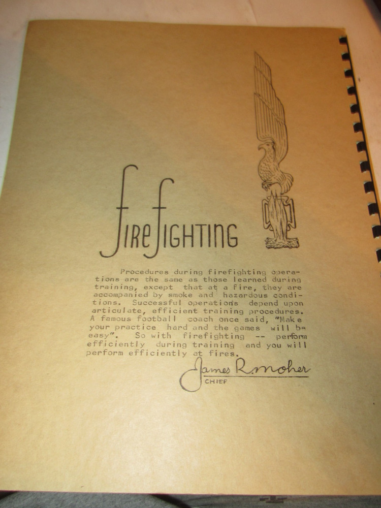 1963 MILWAUKEE FIRE FIGHTER TRAINEE I'M A FIREMAN INFORMATION BOOKLET HTF