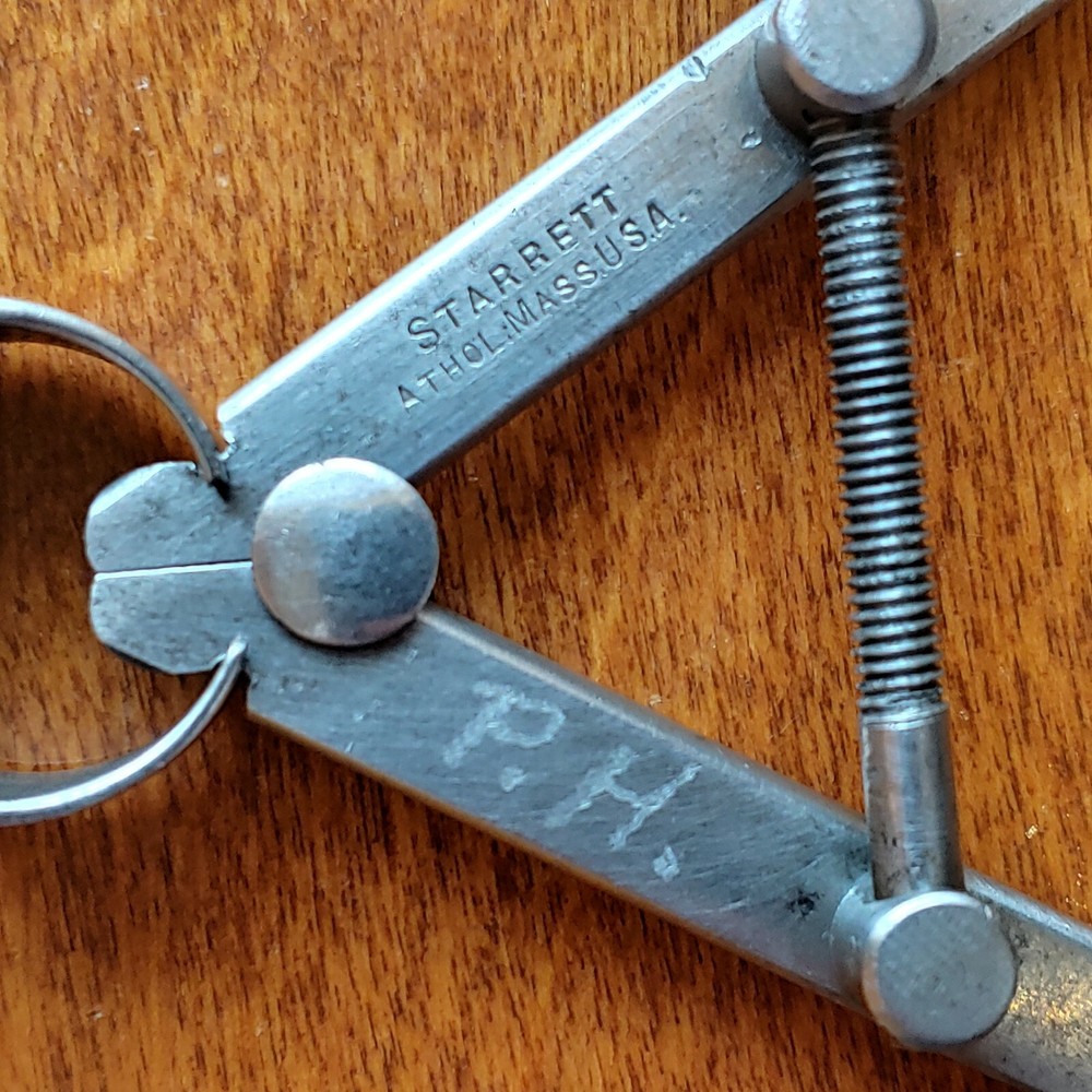 Vintage STARRETT 5" Inside Spring Caliper Yankee Flat Leg