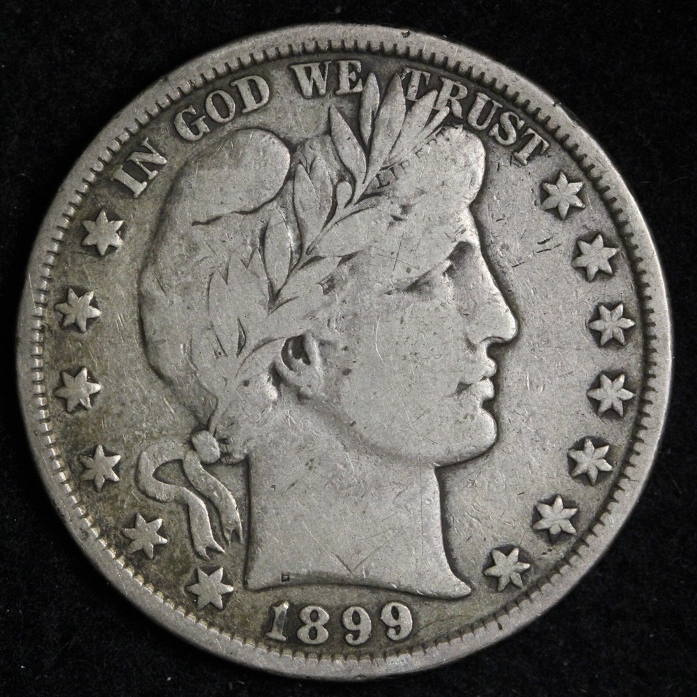 1899 Barber Silver Half Dollar CHOICE VF E216 AQCM