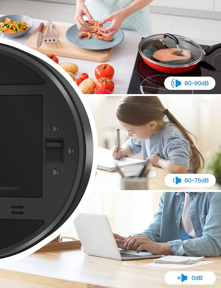 Magnetic Digital Kitchen Timer LED Display Countdown Count Up Alarm
