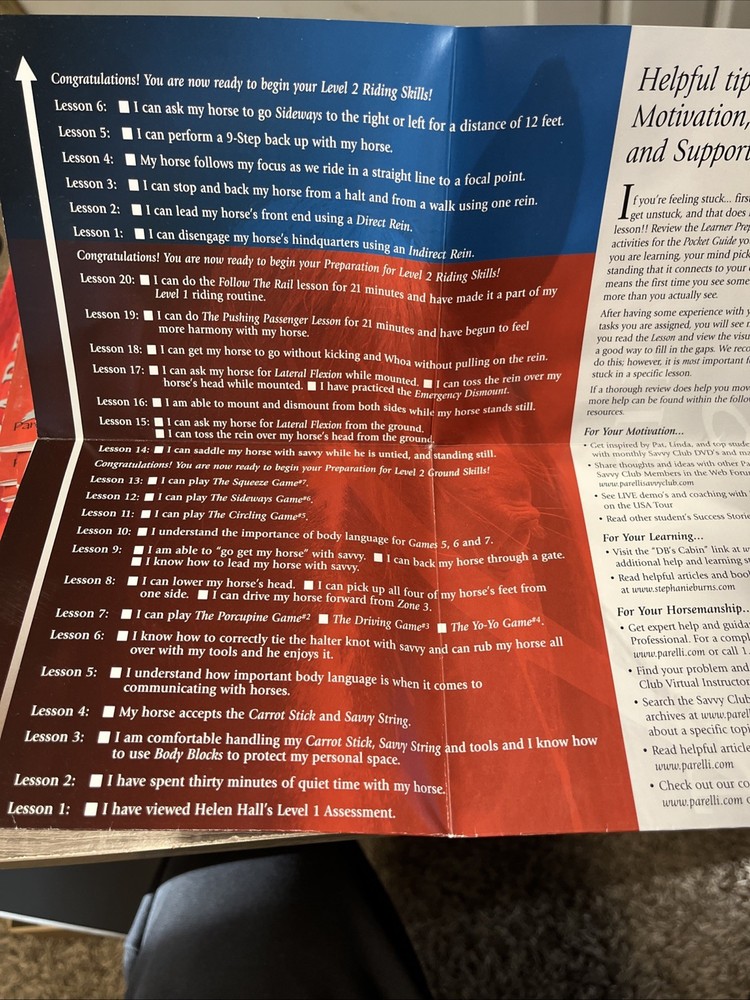 Parelli Partnership Level 1 Training Natural Horsemanship Program Set. Read.