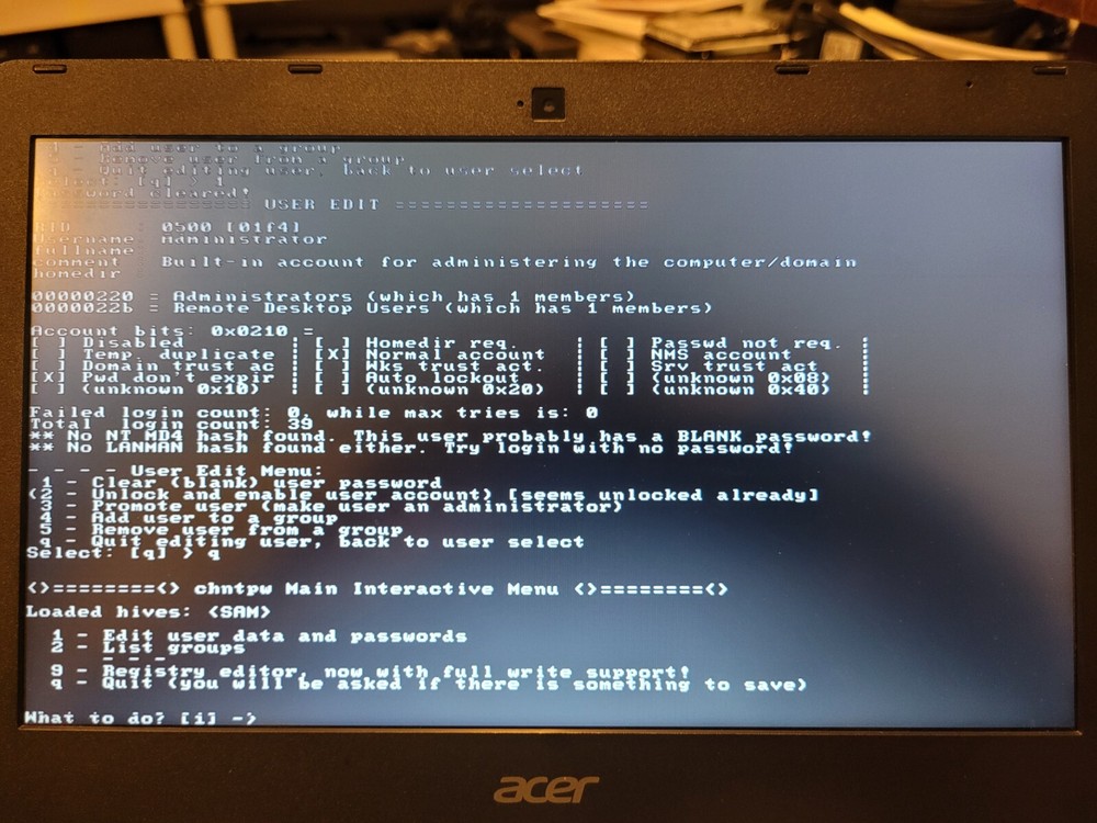 NT Password & Registry Editor (Blank Win10 Passwords ) Bootable 16G USB Stick!