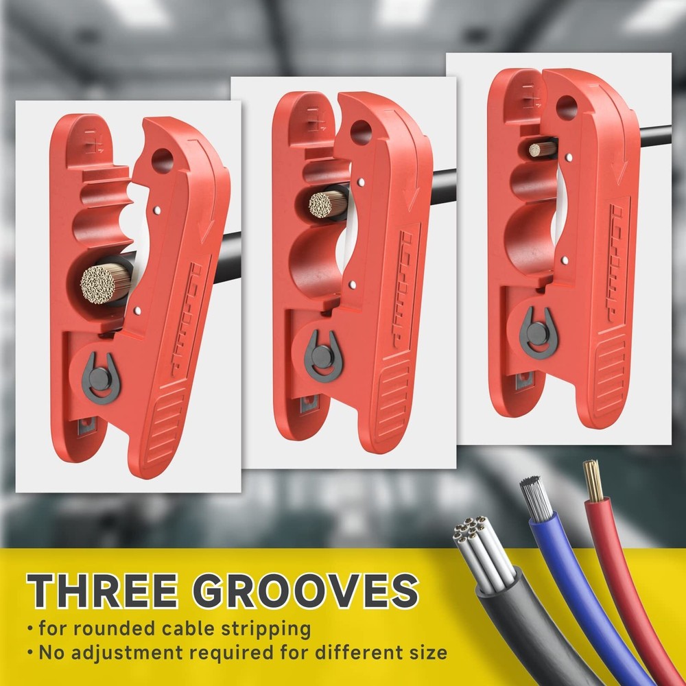 ICrimp Round Cable StripperCable Jacket StripperWire Stripping Tool for 1/10