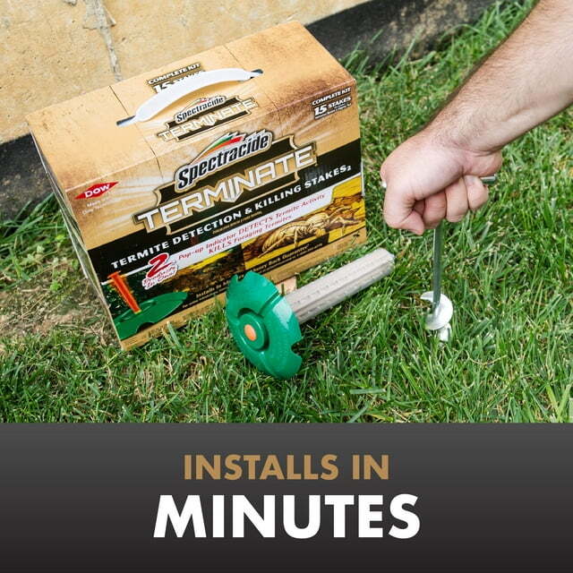 Terminate Termite Detection and Killing Stakes 15 Counts Install in Ground Home