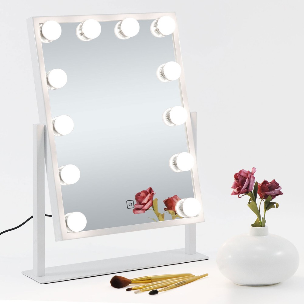 Vanity Mirror Hollywood Lighted Makeup Mirror with Lights 12 LED bulbs Tabletop